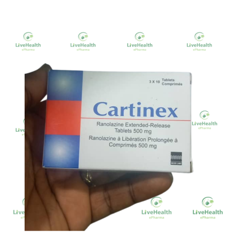 Cartinex (Ranolazine Extended Release Tablet 500mg)